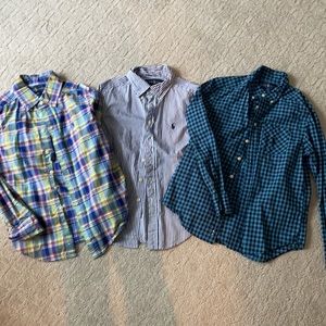 Lot of 3 Ralph Lauren Sz 8 Button Downs Worn Once